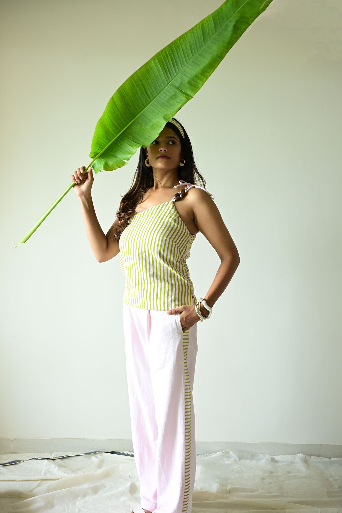 Baby Pink One- Shoulder Co-ord Set