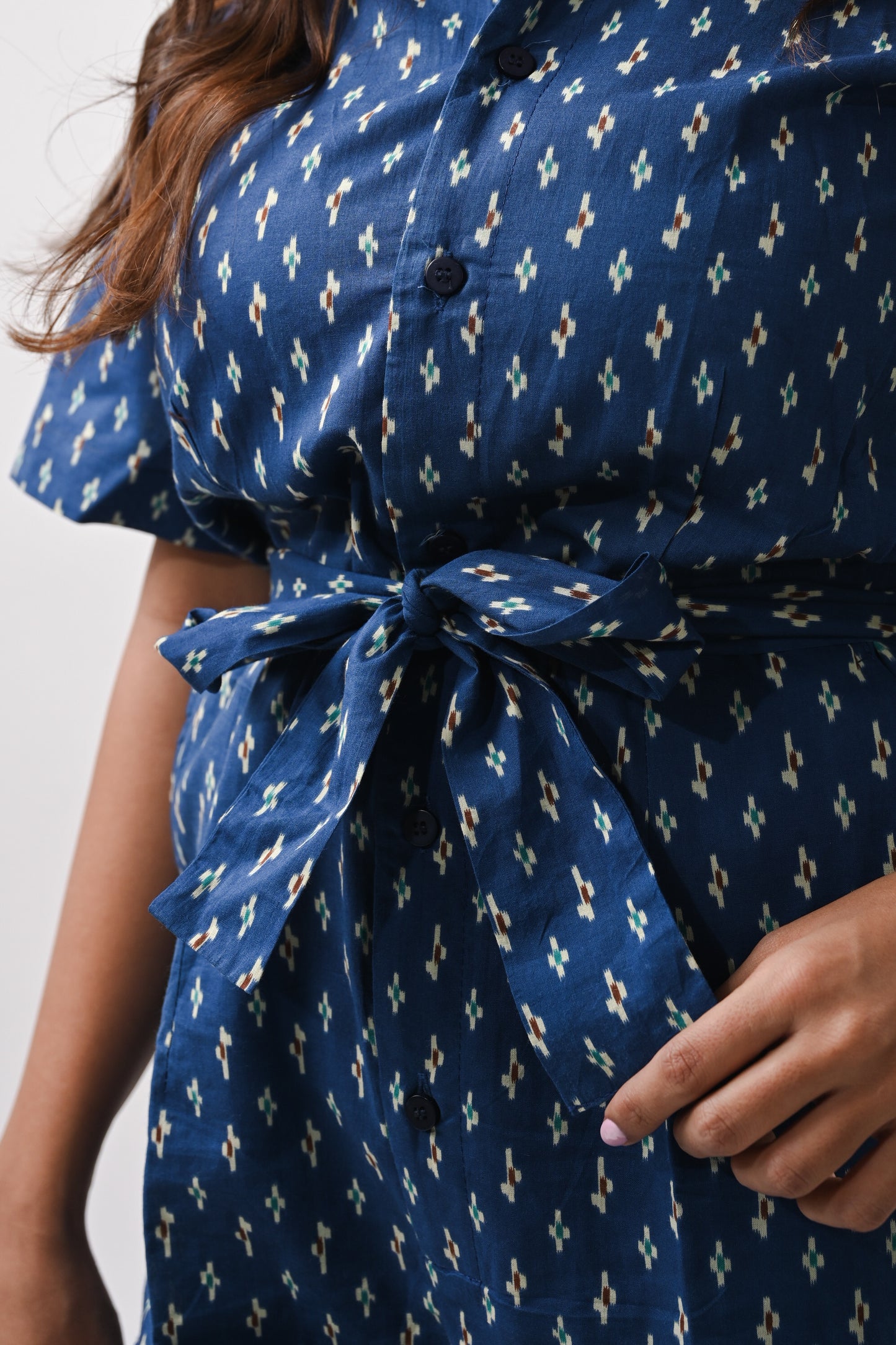 Wear- anywhere Ikkat cotton Jumpsuit