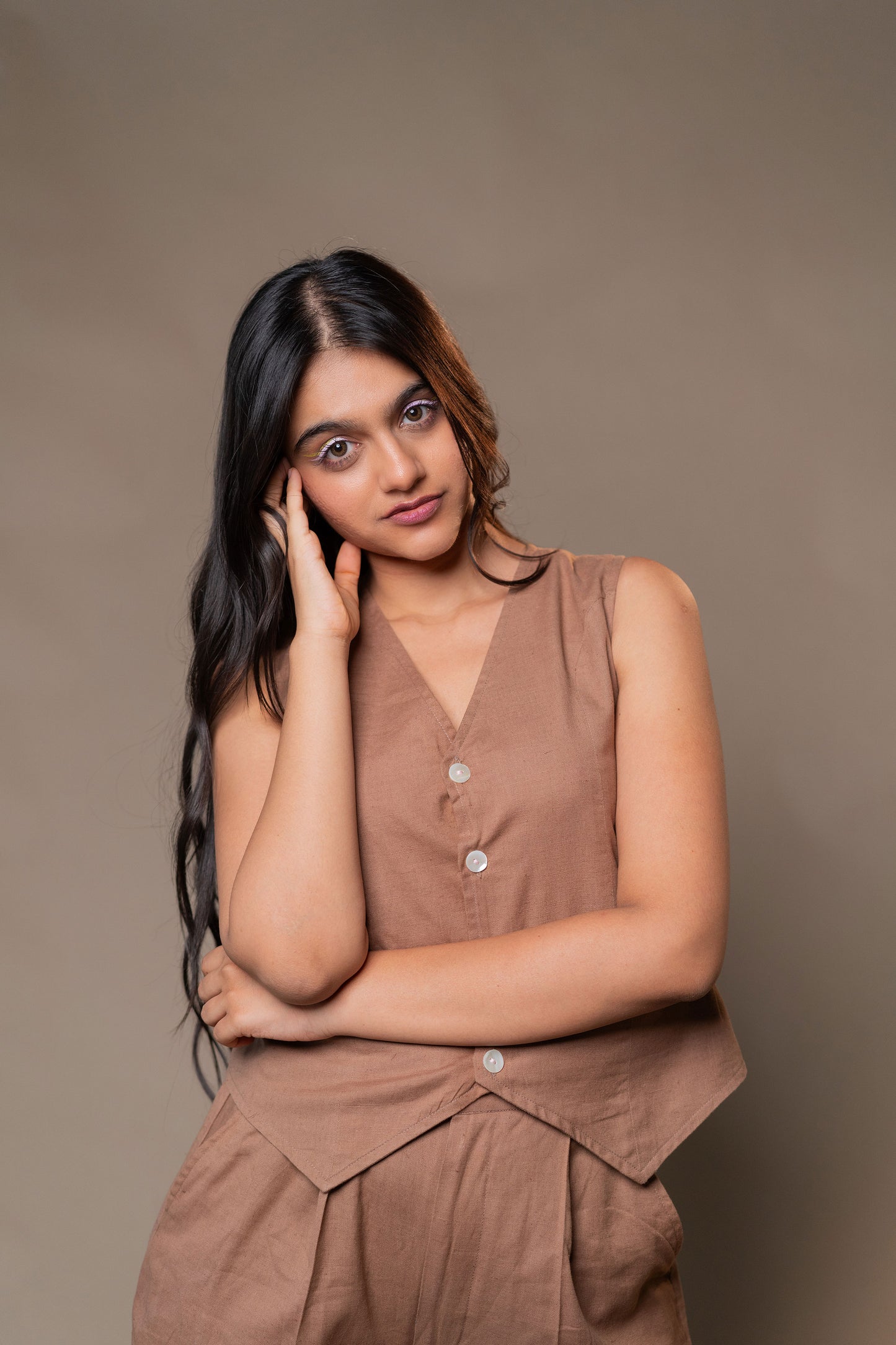 Muddy Melange Vest Co-ord Set