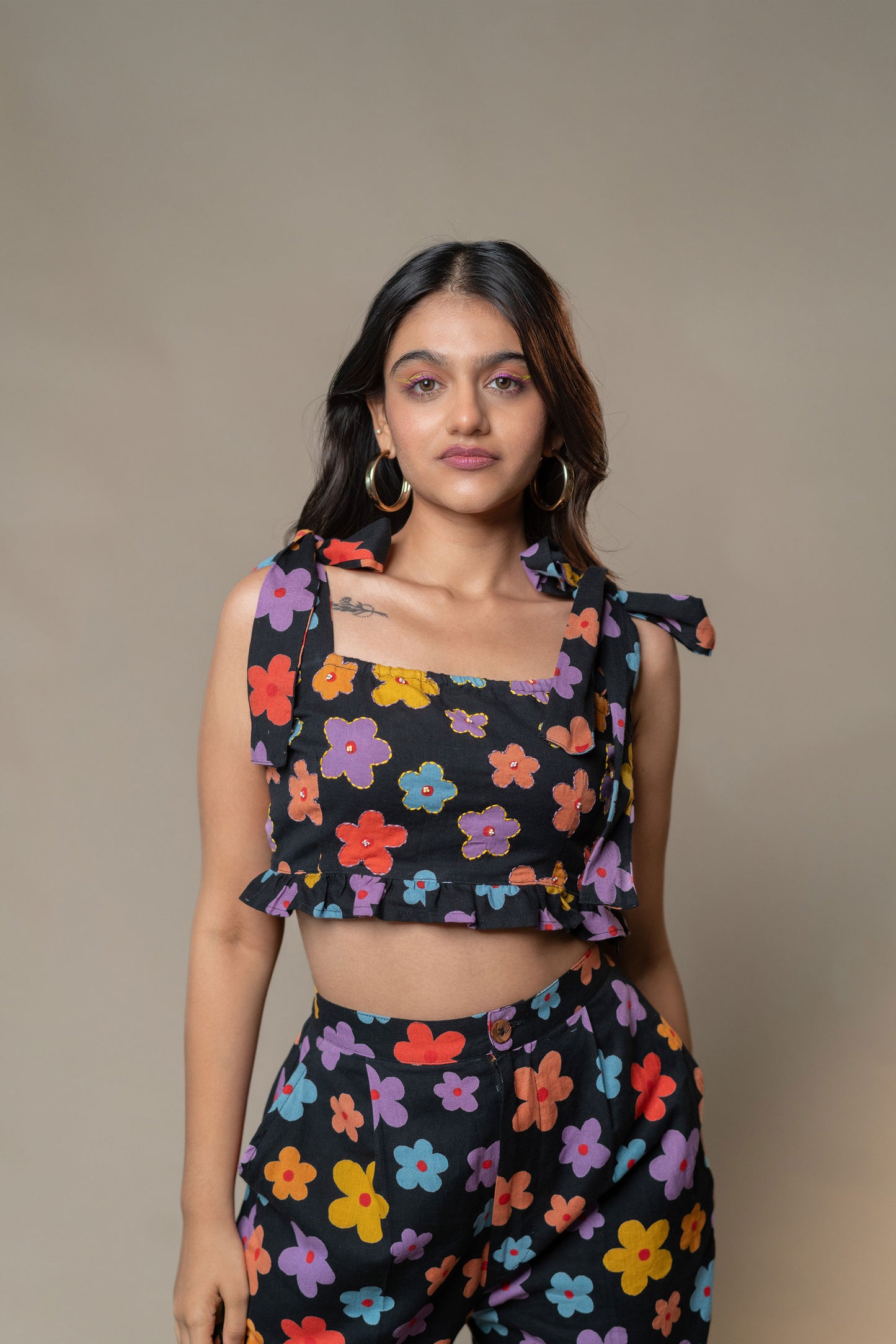 Guldasta Black floral Co-ord Set