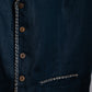 Teal Blue Embroidered Linen Vest