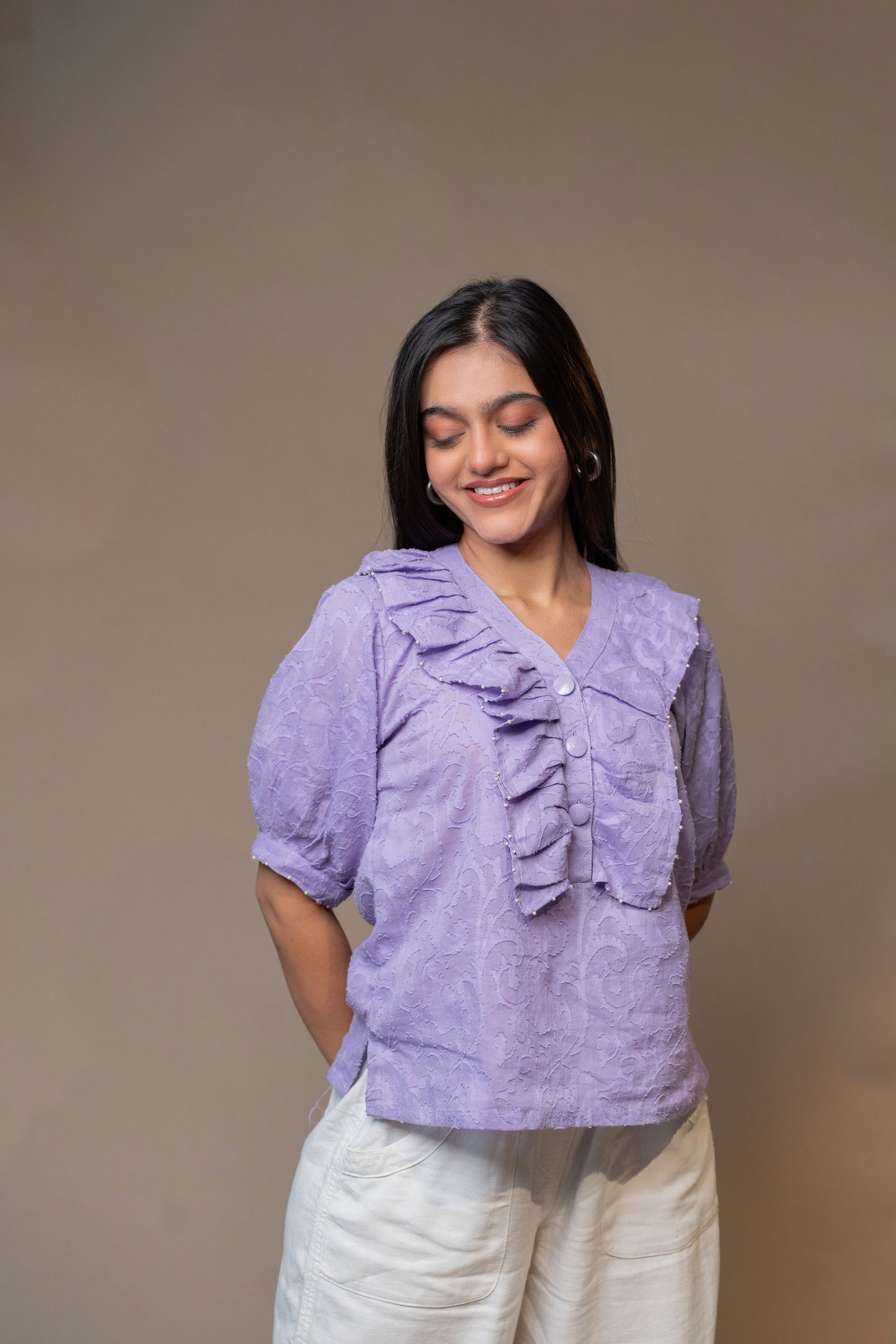 Purple Frill Shirt