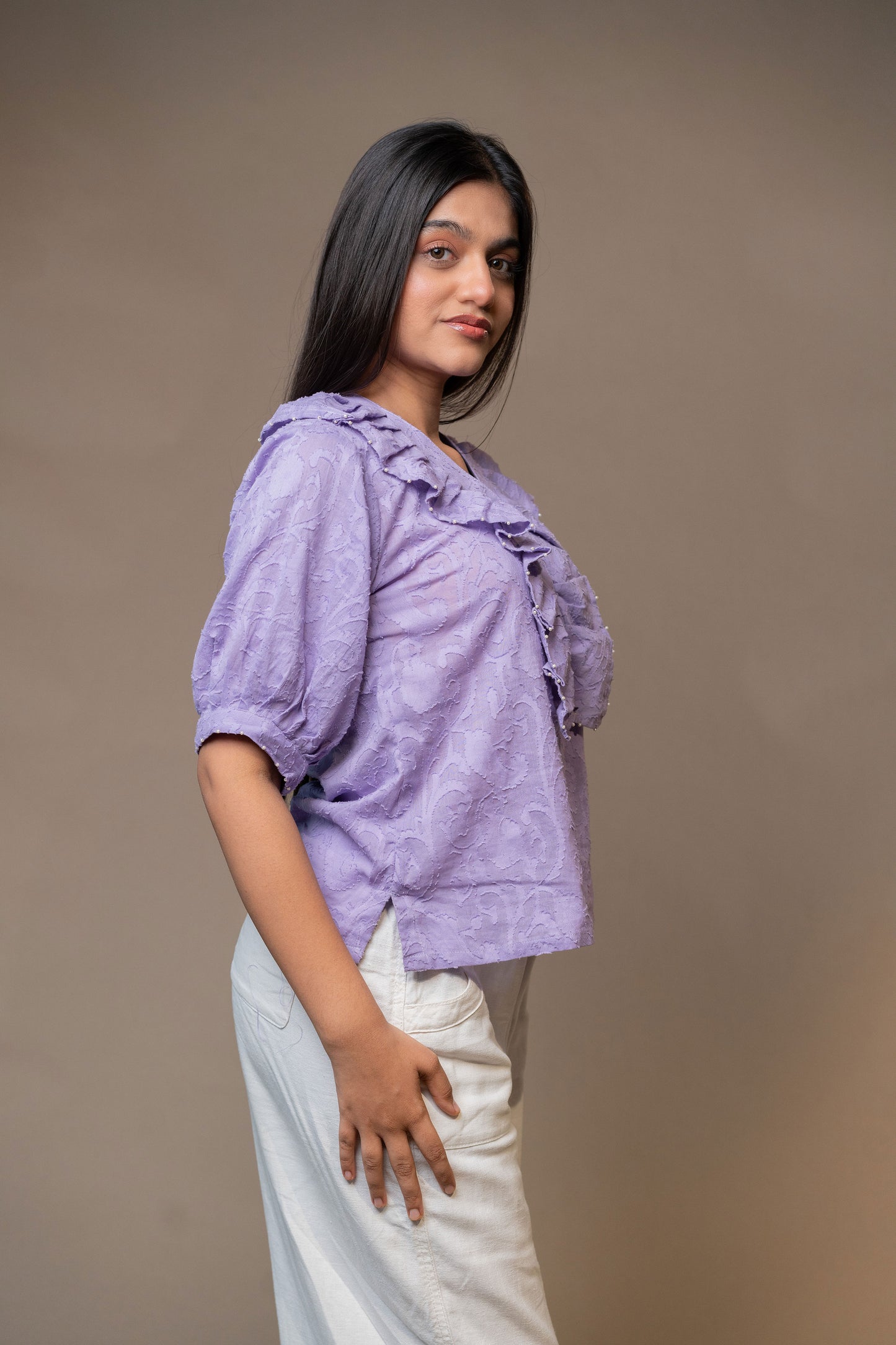 Purple Frill Shirt
