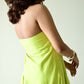 Lime Halter Neck Padded Dress