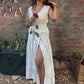 Nooran- Linen Overlapping Dress