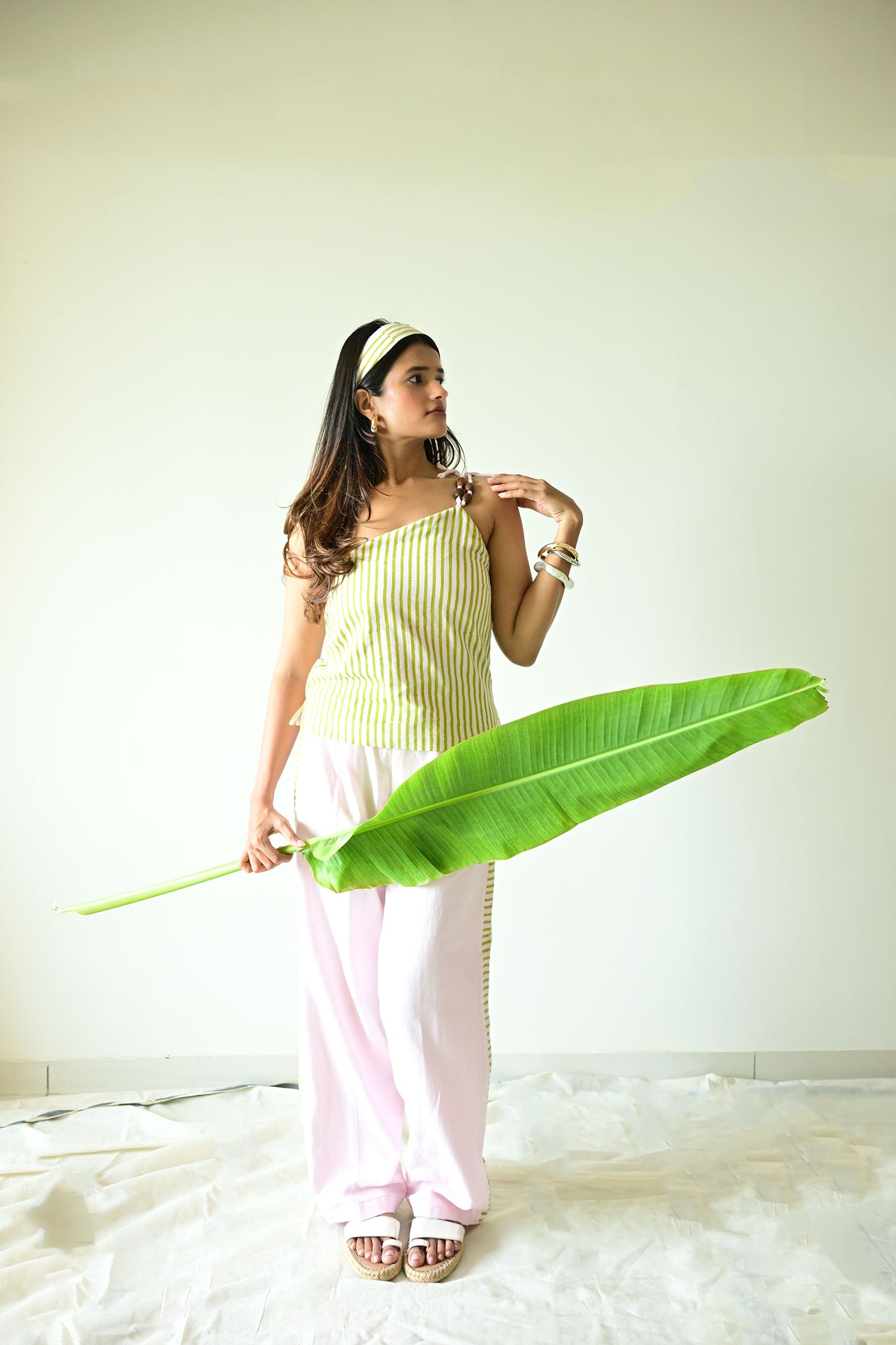 Baby Pink One- Shoulder Co-ord Set