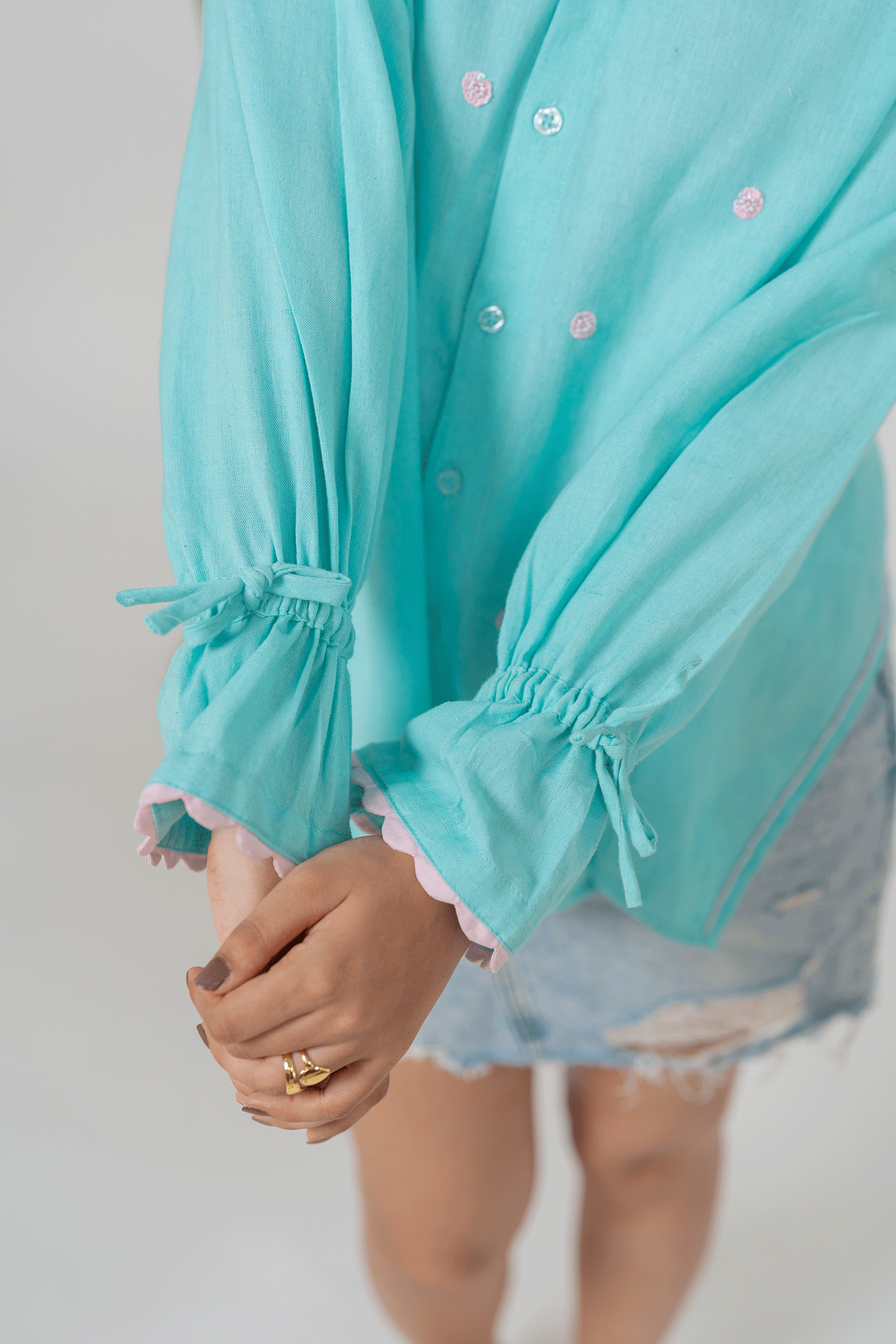 Mallika Sea Blue Shirt