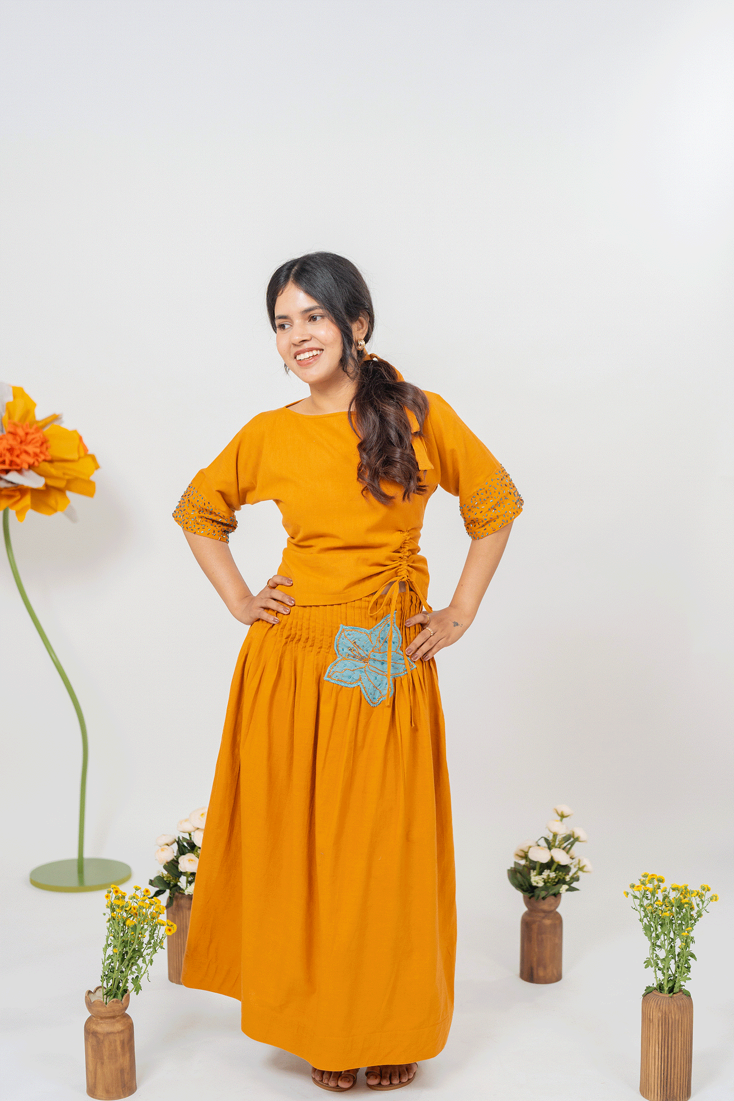 Parijat Skirt Set
