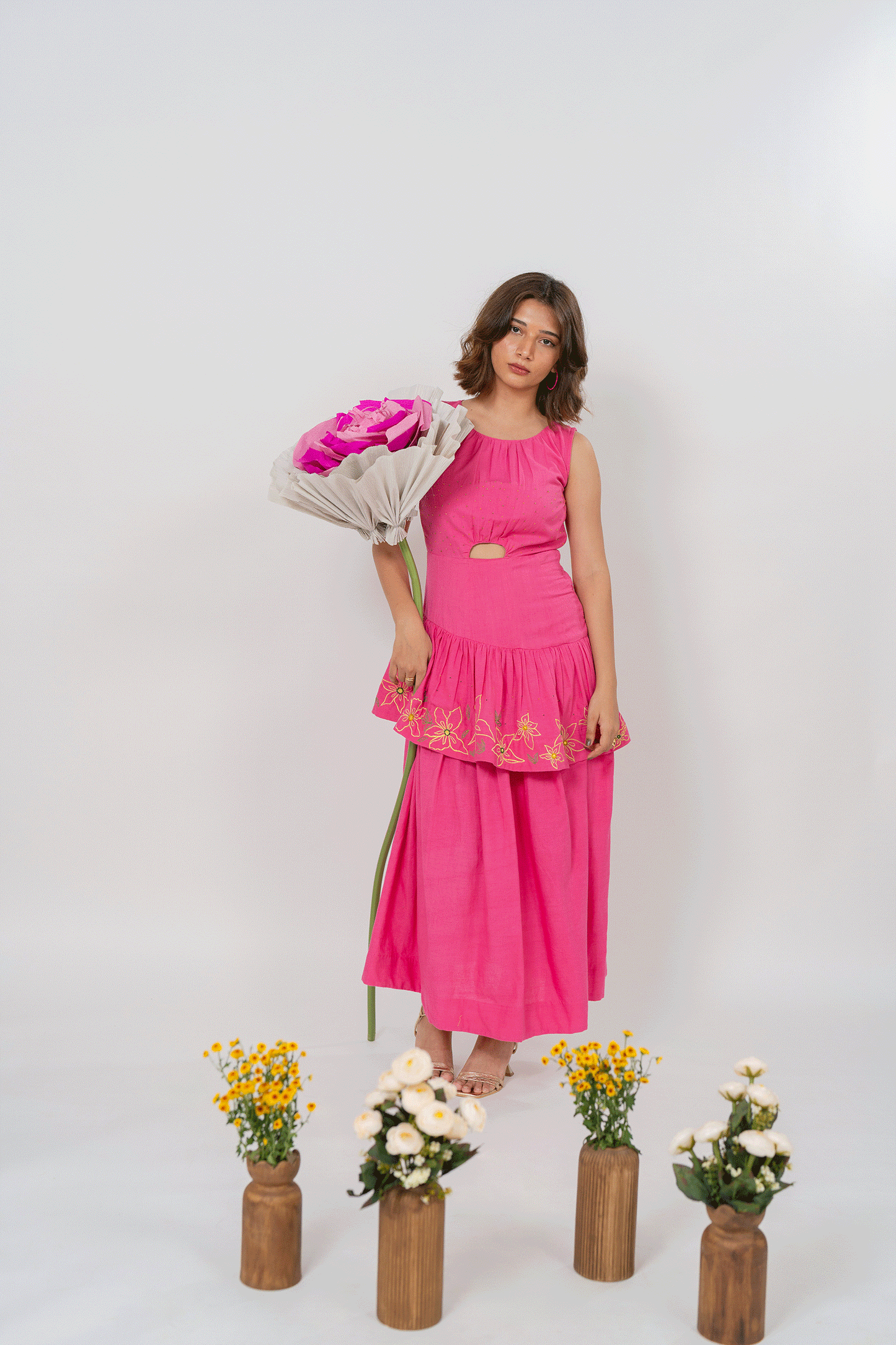 Champa Frilled Maxi Dress