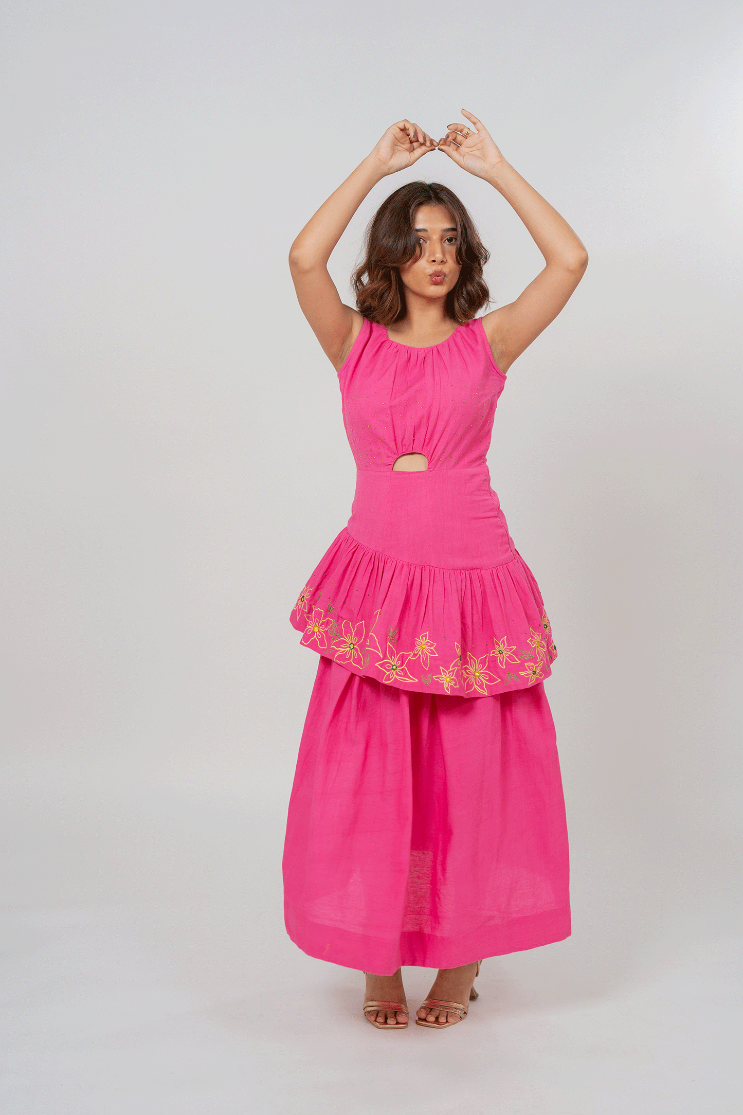 Champa Frilled Maxi Dress