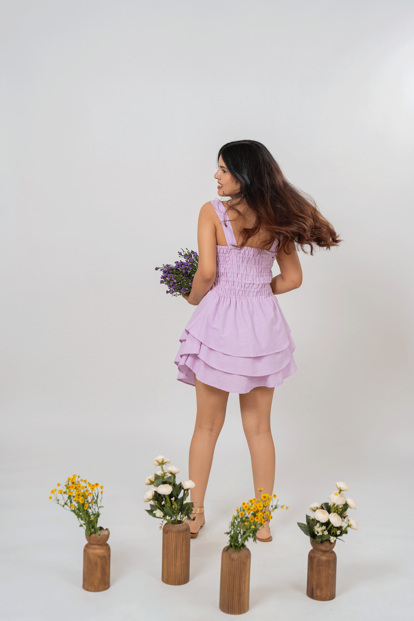 Chameli Three-tier Short Dress
